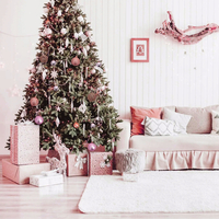 Vianočné závesné banky na stromček - 3 veľkosti - 6 druhov - 36 ks - ružové