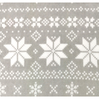 Deka NORDIC 150x200 cm - vianočný vzor - svetlo šedá