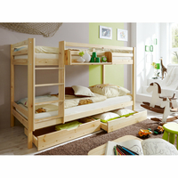 Detská POSCHODOVÁ posteľ KAMILA PLUS 200x90 cm so zásuvkami - prírodná