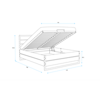 Posteľ z masívu dub LOFT 200x120 cm