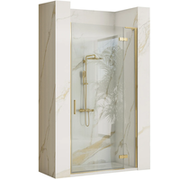 Sprchové dvere REA HUGO 100 cm - brúsené zlaté