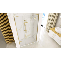 Sprchové dvere REA HUGO 120 cm - brúsené zlaté
