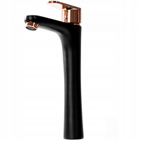 Umývadlová batéria REA MILD - vysoká - čierna/rose gold