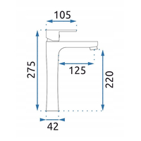 Umývadlová batéria REA MILD - vysoká - čierna/rose gold