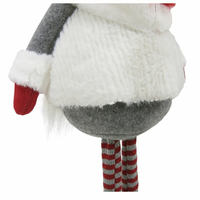 Vianočný škriatok s vrkôčiky 130 cm - šedý - výškovo nastaviteľný