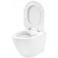 Závesné WC Rea CARTER RIMLESS + Duroplast sedátko slim - biele