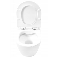 Závesné WC Rea CARTER RIMLESS + Duroplast sedátko slim - biele