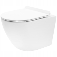 Závesné WC Rea CARTER RIMLESS + Duroplast sedátko slim - biele