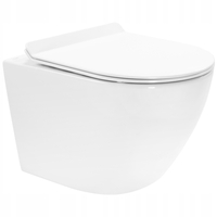 Závesné WC Rea CARTER RIMLESS + Duroplast sedátko slim - biele