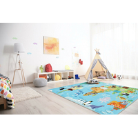 Detský kusový koberec Torino kids 233 WORLD MAP
