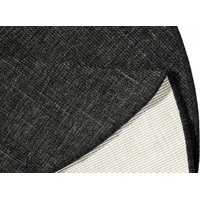 Kusový obojstranný koberec Twin 103096 black creme circle