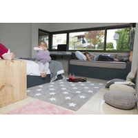 Ručne tkaný kusový koberec Stars Grey-White