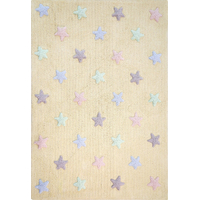 Ručne tkaný kusový koberec Tricolor Stars Vanilla
