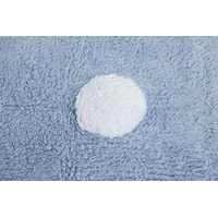 Ručne tkaný kusový koberec Polka Dots Blue-White