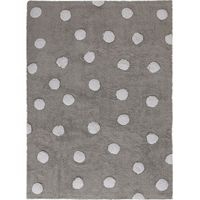 Ručne tkaný kusový koberec Polka Dots Grey-White