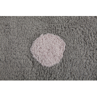 Ručne tkaný kusový koberec Tricolor Polka Dots Grey-Pink