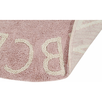 Ručne tkaný kusový koberec Round ABC Vintage Nude-Natural