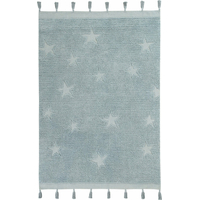 Ručne tkaný kusový koberec Hippy Stars Aqua Blue