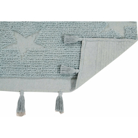 Ručne tkaný kusový koberec Hippy Stars Aqua Blue