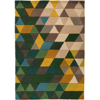 Ručne všívaný kusový koberec Illusion Prism Green/Multi