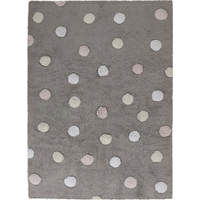 Koberec pre domácich miláčikov Tricolor Polka Dots Grey-Pink