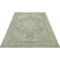 Kusový orientálny koberec Flatweave 104810 Green/Cream