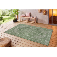 Kusový orientálny koberec Flatweave 104810 Green/Cream