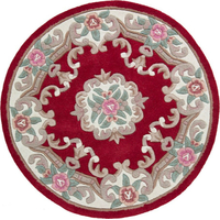 Ručne všívaný kusový koberec Lotus premium Red circle