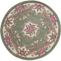 Ručne všívaný kusový koberec Lotus premium Green circle