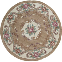 Ručne všívaný kusový koberec Lotus premium Fawn circle