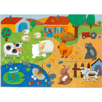 DJECO Hmatové vkladacie puzzle Farma
