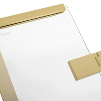 Sprchový kút REA HUGO DOUBLE 90x90 cm - brúsený zlatý