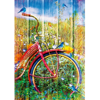 BLUEBIRD Puzzle Modrí vtáčiky na bicykli 1000 dielikov
