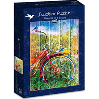 BLUEBIRD Puzzle Modrí vtáčiky na bicykli 1000 dielikov