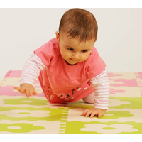 Penové BABY puzzle Zelené kvietky B (29,5x29,5)