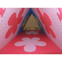 Penový BABY koberec s okrajmi - ružová, červená