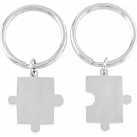Oceľové prívesky na kľúče Puzzle 2ks
