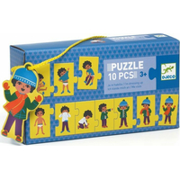 DJECO Puzzle Obliekanie 10 dielikov