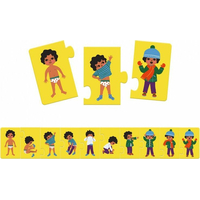 DJECO Puzzle Obliekanie 10 dielikov