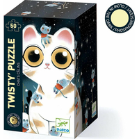 DJECO Svietiace puzzle Maznavé mačky 50 dielikov