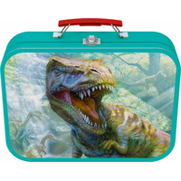 SCHMIDT Puzzle Dinosaury 4v1 v plechovom kufríku (60,60,100,100 dielikov)