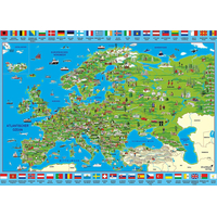 SCHMIDT Puzzle Ilustrovaná mapa Európy 500 dielikov