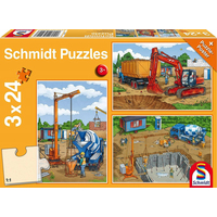 SCHMIDT Puzzle Na stavenisku 3x24 dielikov