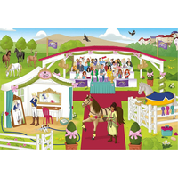 SCHMIDT Puzzle Schleich: Horse Club 4v1 v plechovom kufríku (60,60,100,100 dielikov)