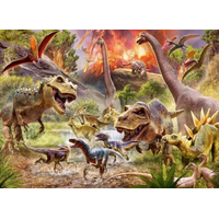 RAVENSBURGER Puzzle Dinosaury na úteku 60 dielikov