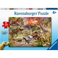 RAVENSBURGER Puzzle Dinosaury na úteku 60 dielikov
