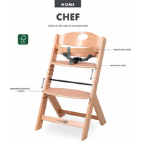 FreeOn Drevená jedálenská stolička Chef Natur