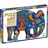 DJECO Obrysové puzzle Slon 150 dielikov