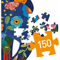 DJECO Obrysové puzzle Slon 150 dielikov