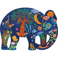 DJECO Obrysové puzzle Slon 150 dielikov